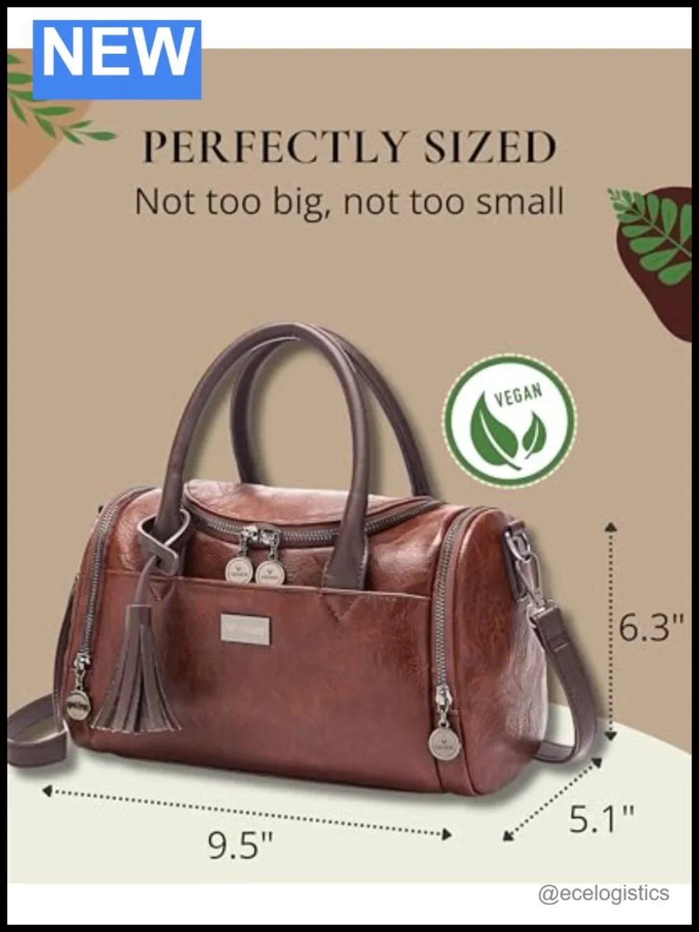 Vegan Leather Faux Leather Top Handle Shoulder Satchel - Women's Crossbody